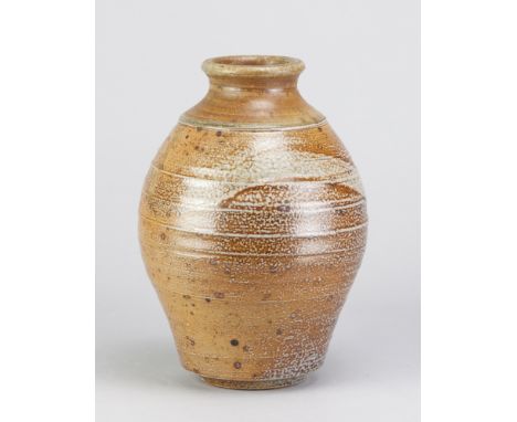MICKI SCHLOESSINGK (born 1949); a salt glazed bottle with wax resist decoration, height 25.5cm. (D)Additional InformationUndu