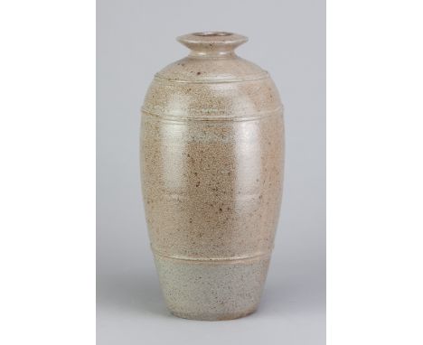 RICHARD BATTERHAM (1936-2021); a tall salt glazed bottle, height 35.5cm. (D)Additional InformationAppears good with no obviou