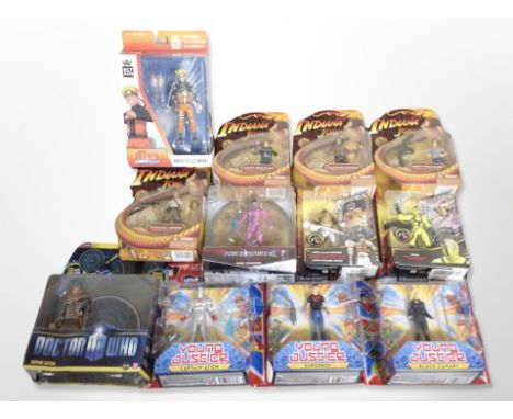 12 Mattel, Hasbro and other figures including DC Universe, Indiana Jones, etc.