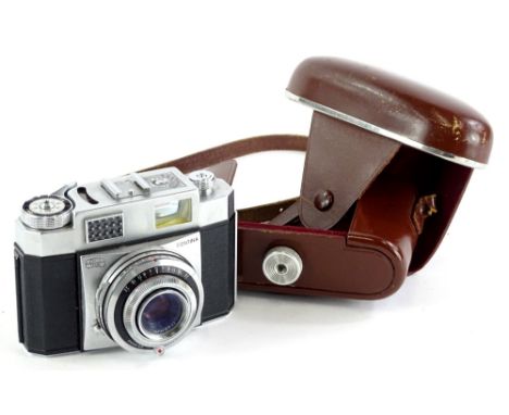 A Zeiss Icon Contina camera, with carrying case.
