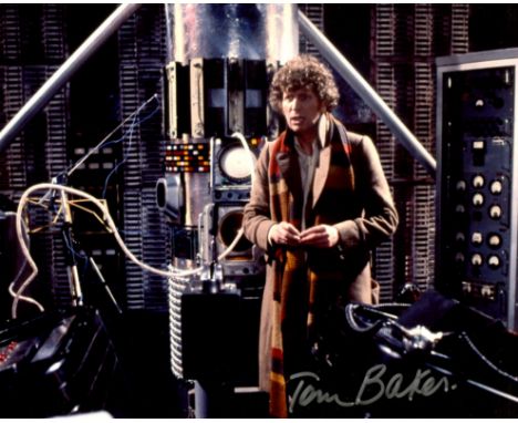 Doctor Who 8x10 inch photo scene signed by actor Tom Baker who was the 4th actor to take the role. Good condition. All autogr