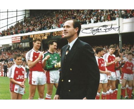 George Graham signed 12x8 colour photograph pictured during his time as Arsenal Manager. Good condition. All autographs come 