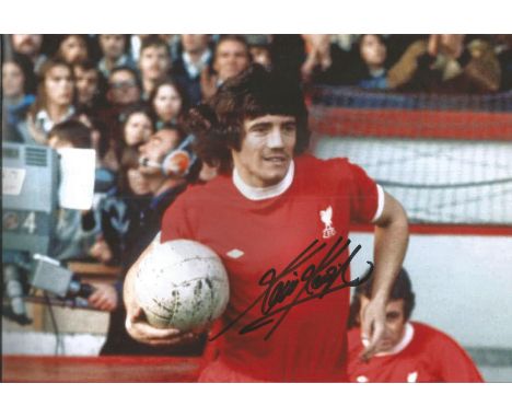 Kevin Keegan signed 10x8 colour image. Taken from his time playing for English Football Team Liverpool. He played for Liverpo