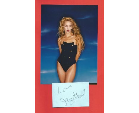 JERRY HALL Model and Actress signed card with Photo . Good condition. All autographs come with a Certificate of Authenticity.