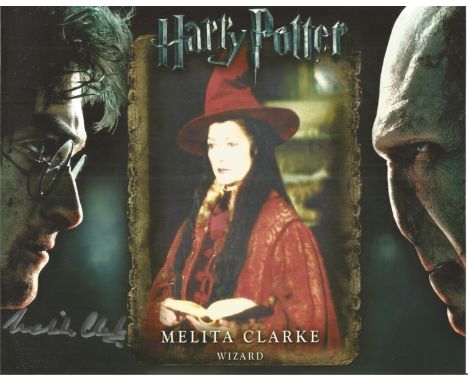 Melita Clarke signed 10x8 colour image. Image of her time playing a wizard on popular family film Favorite Harry Potter. Good