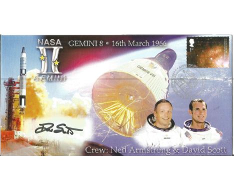 Space Moonwalker Dave Scott NASA Astronaut signed 2002 Gemini 8 Limited Edition cover only 250 produced. Scott, USAF, Ret. (b