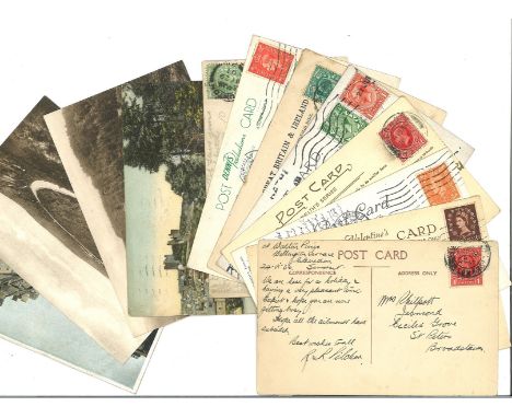 Collection over 100 Vintage Postcards some of which with Messages and Stamps 1930s 1940s 1950s. Good condition. All autograph
