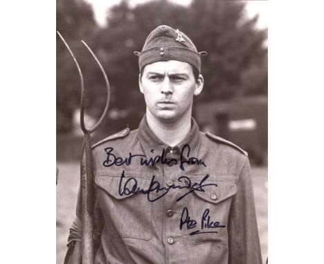 Dads Army 8x10 comedy scene photo signed by actor Ian Lavender who played Private Pike in the series. Good condition. All aut