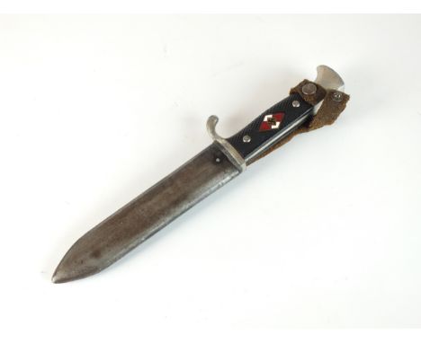 A German Hitler Youth dagger by Arthur Schüttelhofer &amp; Co., Solingen-Wald. marked RZM M7/13 to the blade, with chequered 