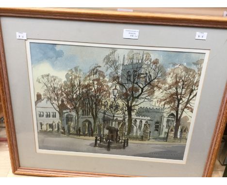 Jack Green, signed limited edition prints, both framed, a Sidney Wright watercolour, framed, an un-framed Alan Ingram signed 