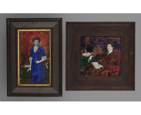 IDA LILLIAN KAY (1881-1959) LADY IN BLUE; KIANG-YEN ESQRE  two, both signed or signed with initials, one dated 1908 and inscr