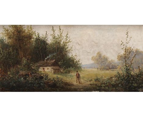 ADOLF KAUFMANN (1848-1916) MORNING; EVENING&nbsp;a pair, both signed with the artist's pseudonym 'G Salvi', oil on panel, 14.