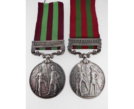 MEDALS: INDIA MEDAL, 1895-1902 (3134 PTE M. GLENNON 1st BATTALION EAST LANCASHIRE REGIMENT) with Relief of Chitral 1895 clasp