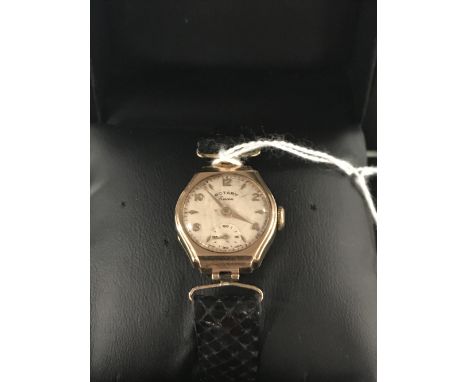 VINTAGE 1957 'ROTARY' SWISS MADE 9 CT GOLD WATCH - WORKING ORDER