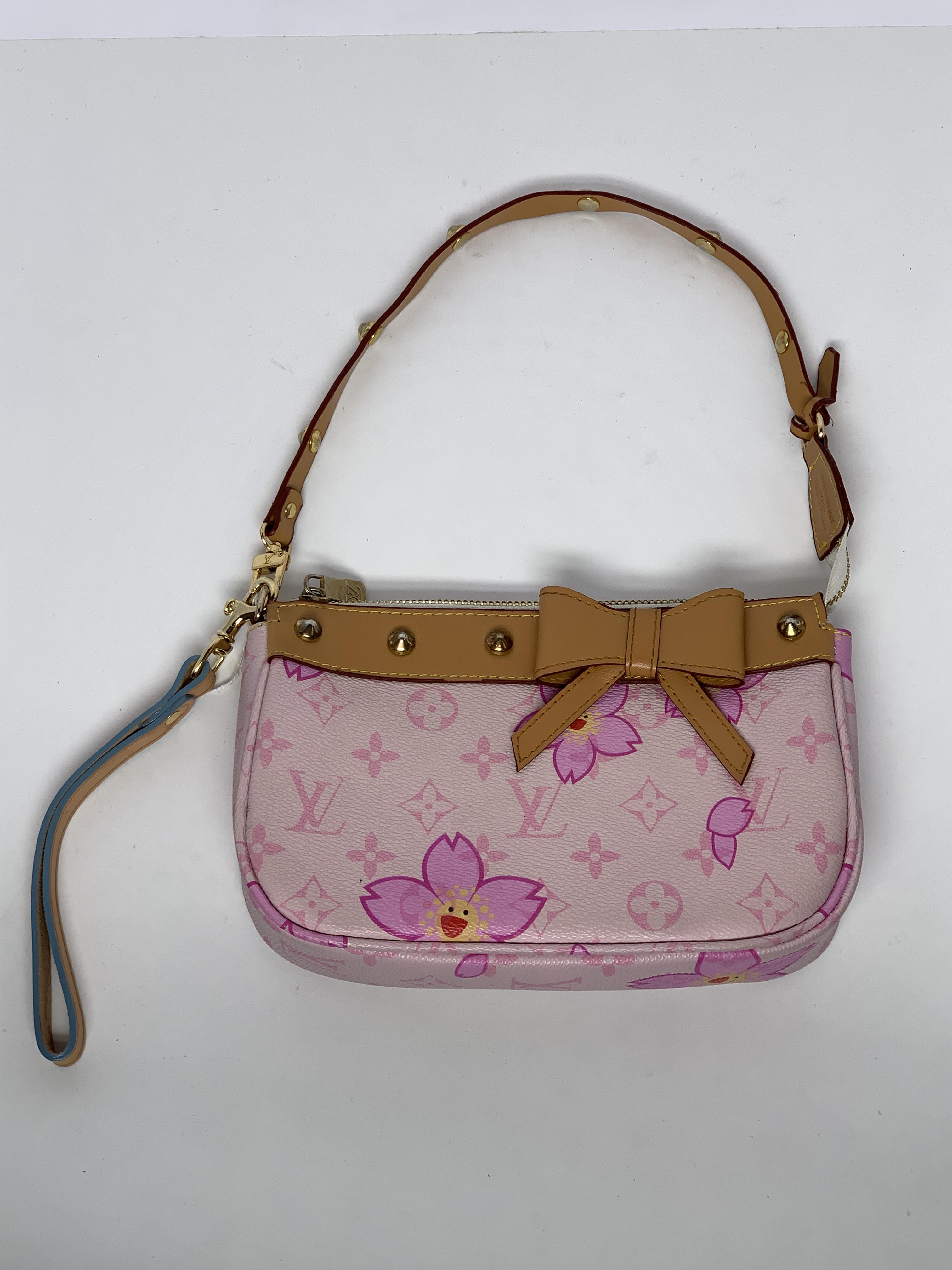 louis vuitton pink flower purse