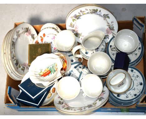 A Royal Albion Art Deco style part tea service comprising six teacups and saucers, six tea plates, a sugar bowl and milk jug,