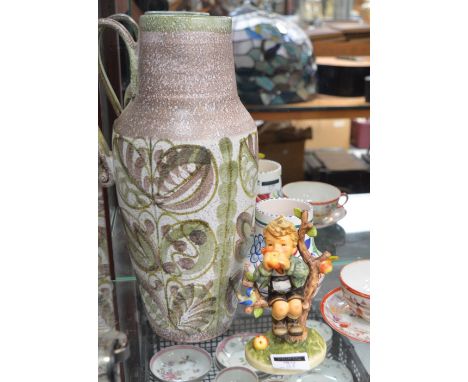 A Pat Dightam for Poole waisted vase, an MJ Hummel for Goebel figural study 'An Apple a Day', limited edition issued in 2000,