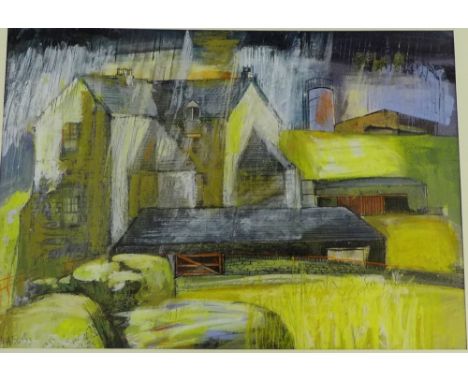 R. Watson  Lanarkshire Farm  Pastel,  Signed and dated 83', in a glazed frame, 62 x 44cm