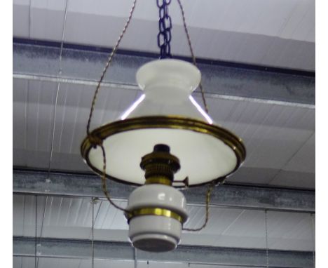 An opaque white glass ceiling light