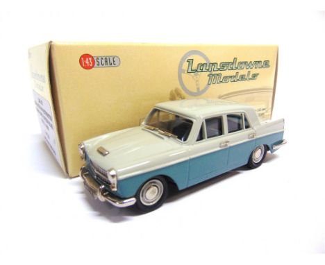 [WHITE METAL]. A 1/43 SCALE LANSDOWNE MODELS NO.LDM6X, 1961 AUSTIN A99 WESTMINSTER   Farina grey over Horizon blue, limited e