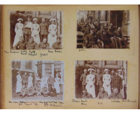 PHOTOGRAPHS - GREAT WAR, RED CROSS HOSPITAL, BRANKSMERE, SOUTHSEA (HAMPSHIRE)  Approximately 115 individual and group portrai