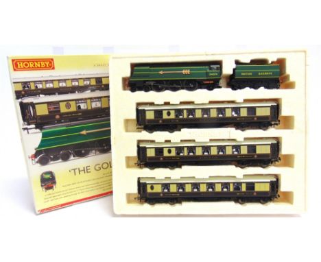 [OO GAUGE]. A HORNBY NO.R2369, 'THE GOLDEN ARROW' TRAIN PACK  comprising a B.R. Battle of Britain Class 4-6-2 tender locomoti