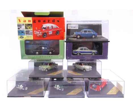 NINE ASSORTED 1/43 SCALE MODEL CARS  by Vitesse (6), and others, each mint or near mint and boxed.