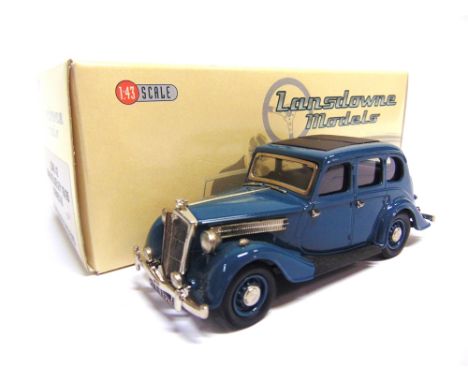 [WHITE METAL]. A 1/43 SCALE LANSDOWNE MODELS NO.LDM42, 1948 WOLSELEY 18/85 SERIES III  blue, mint, boxed.