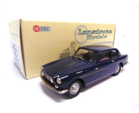 [WHITE METAL]. A 1/43 SCALE LANSDOWNE MODELS NO.LDM80, 1972 BRISTOL 411 SERIES II  dark blue, mint, boxed.