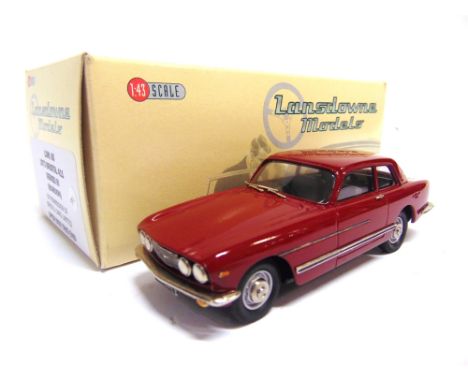 [WHITE METAL]. A 1/43 SCALE LANSDOWNE MODELS NO.LDM85, 1973 BRISTOL 411 SERIES III  dark red, mint, boxed.