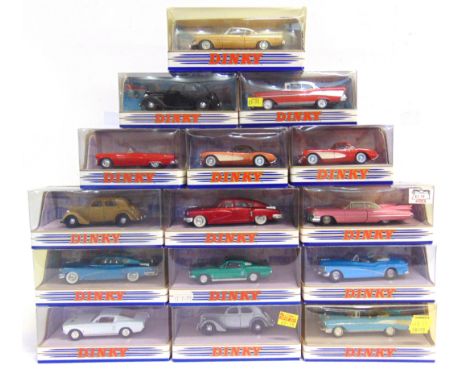 FIFTEEN 1/43 SCALE MATCHBOX 'DINKY COLLECTION' DIECAST MODEL CARS  each mint or near mint and boxed.