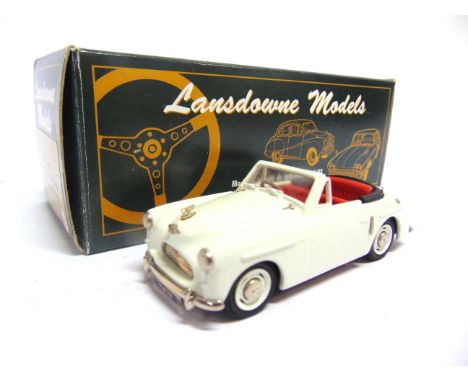 [WHITE METAL]. A 1/43 SCALE LANSDOWNE MODELS NO.LDM22, 1952 AUSTIN A40 SPORTS  white, mint, boxed.