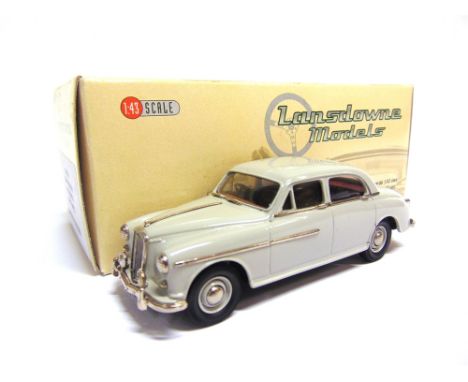 [WHITE METAL]. A 1/43 SCALE LANSDOWNE MODELS NO.LDM60, 1954 WOLSELEY 6/90 SERIES I  mist grey, mint, boxed.