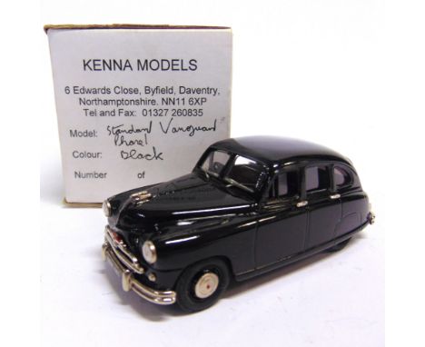 [WHITE METAL]. A 1/43 SCALE KENNA MODELS STANDARD VANGUARD PHASE I  black, mint, boxed.