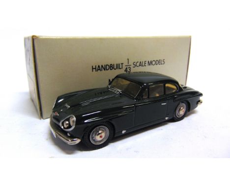 [WHITE METAL]. A 1/43 SCALE PATHFINDER MODELS NO.PFM1, 1964 JENSEN CV8  dark green, limited edition 347/600, with certificate