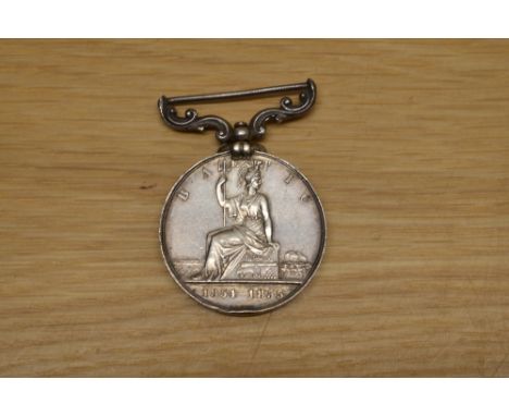 A Queen Victoria Baltic Medal, no ribbon, unnamed, campaign Baltic Sea 1854-55, Medal awarded to Royal Navy, Royal Marines, R