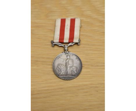 A Queen Victoria Indian Mutiny Medal with ribbon, to W.POWELL.34th REGt, India Mutiny Medal was for the Sepoy Mutiny India 18