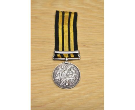 A Queen Victoria East and West Africa Medal with Sierra Leone 1998-99 clasp and ribbon to 378.PTE.JOHNNIE TAYLOR.W.A.R (West 