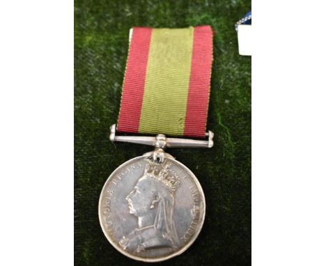 A Queen Victoria Afghanistan Medal 1878-1880 to 4958 GR.F.Thompson.E/4th.R.A, The Afghanistan Medal was awarded to all who to