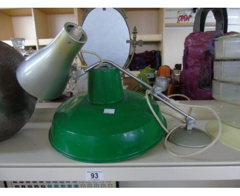 RETRO ANGLEPOISE LAMP & GREEN METAL SHADE