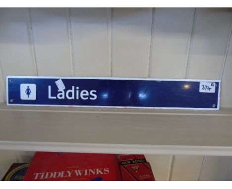 ENAMEL LADIES SIGN 52.5 X 7.5 CMS