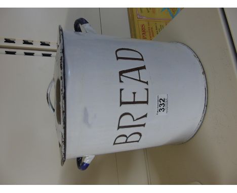 ENAMEL METAL BREAD BIN