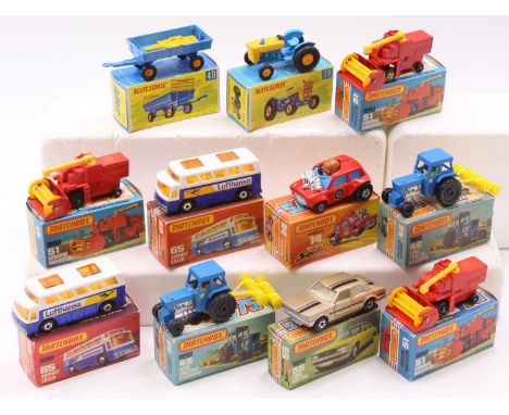 One tray containing a quantity of various Matchbox 1/75 Series and Superfast diecast to include a No. 55 Ford Cortina, No. 51
