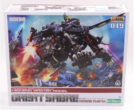 Takara Tomy, Kotobukiya, Zoids 1/72nd scale plastic kit for a Great Sabre, Highend Master Model, as issued in original box