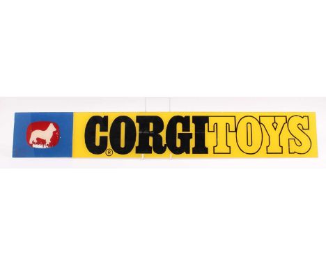 An original 1960s Corgi Toys perspex shop display sign