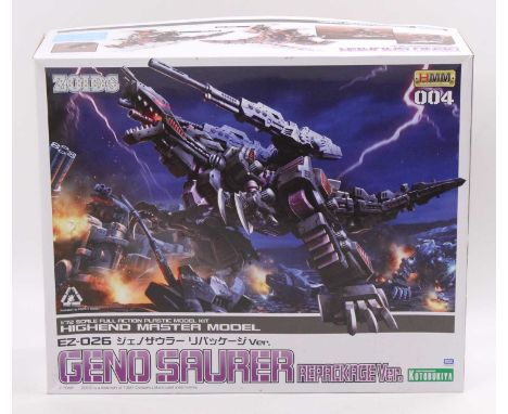 Takara Tomy, Kotobukiya, Zoids 1/72nd scale plastic kit for a EZ-026 Geno Saurer Repackage, housed in the original box, un-st