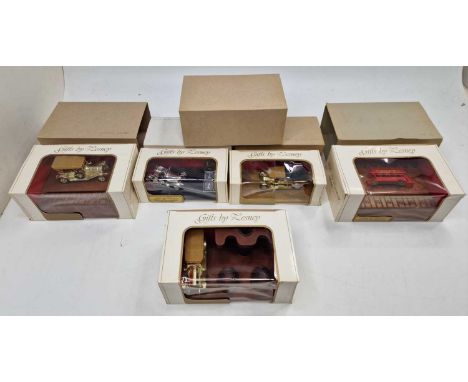 5 Matchbox Lesney Models of Yesteryear boxed Giftware plated models including a Y12 Thomas Flyabout on a trinket box, a Y13 C