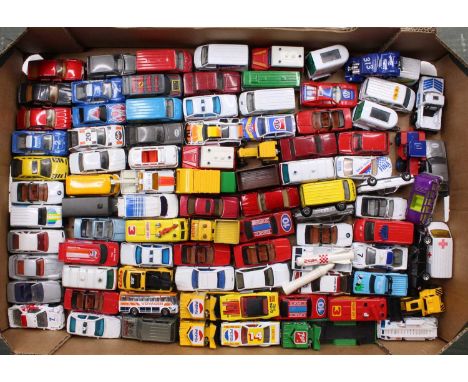 One tray containing a quantity of various Matchbox Superfast and late issue diecast vehicles and various other similar scale 