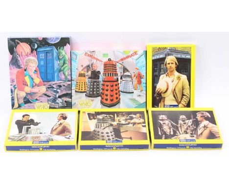 One box containing a quantity of modern release Doctor Who related puzzles by Waddingtons and Arrow puzzles, mixed examples c
