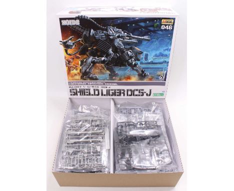 Takara Tomy, Kotobukiya, Zoids 1/72nd scale plastic kit for a Shield Liger DCS-J, No.046, housed in the original box, as issu